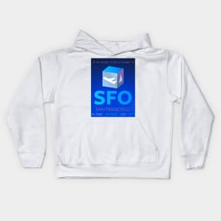 San Francisco IT american BLUE design cube Kids Hoodie